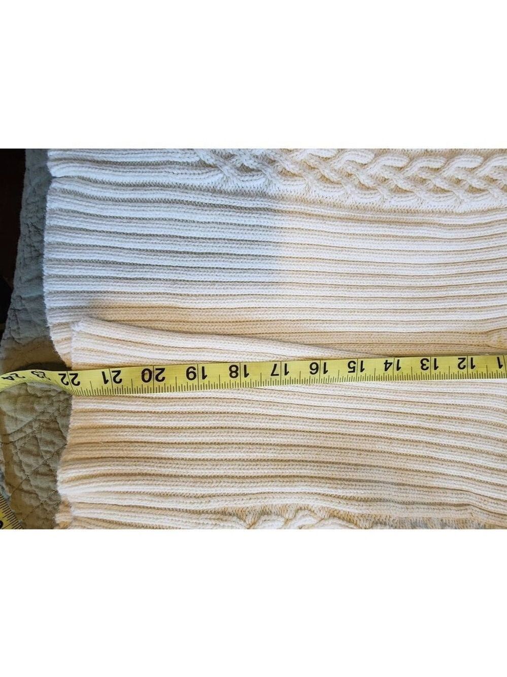 Chaps White Ribbed Sweater Large - Picture 8 of 8